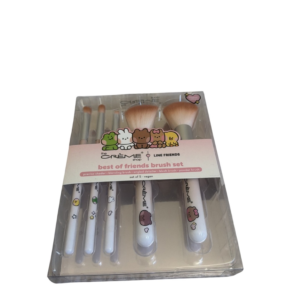 the Crème Shop Line friends 5pc brush set